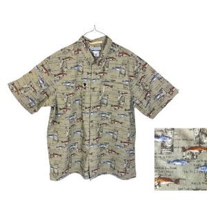 Columbia Shirt XXL Sight Fisher Print Short Sleeve NWT